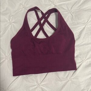 Women's Burgundy Sports Bra
